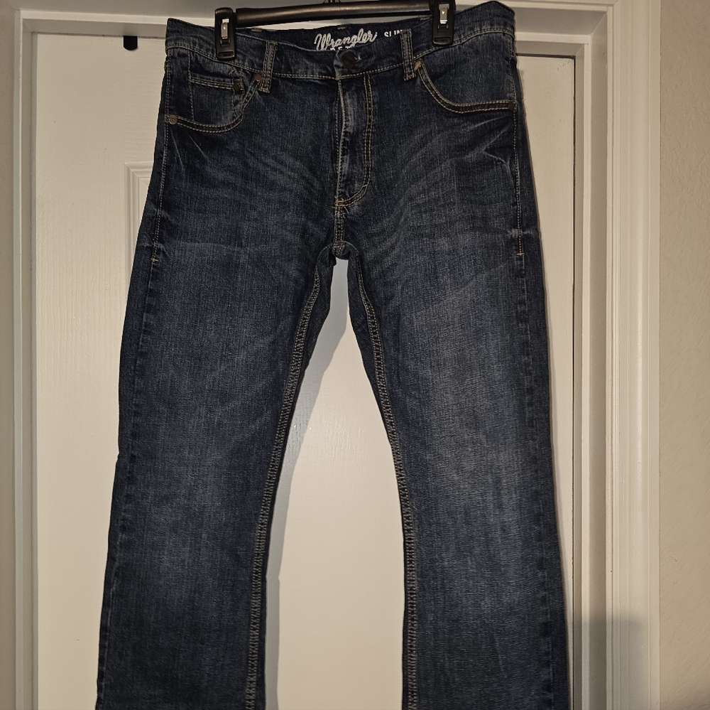 Wrangler Dark Blue Straight Jeans